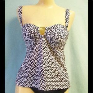 8 to 16 NWT Jantzen tankini top swimsuit black